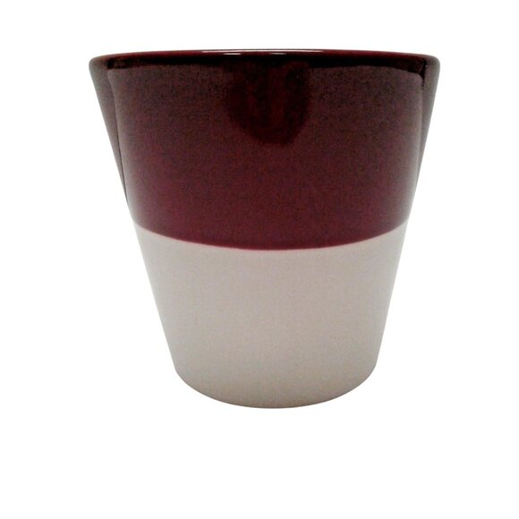 Starbucks Espresso Cup Mug Tazo Tea Asymmetrical maroon 2011 Bone China - Picture 4 of 5